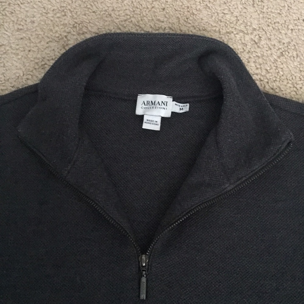 Men’s, size M, 1/4 zip Armani sweater.